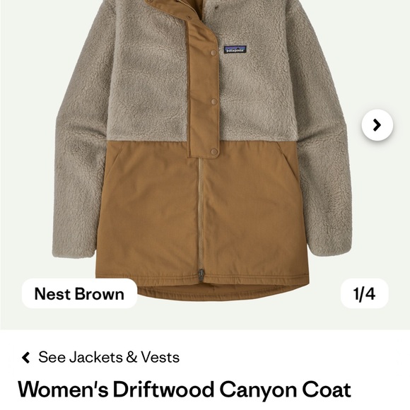 Patagonia Jackets & Blazers - Patagonia Women's Driftwood Canyon Coat - Nest Brown & Beige